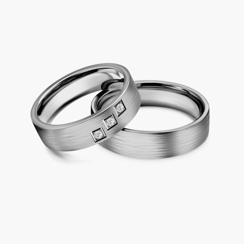 Obrączki ślubne: tytan, płaskie, 5,5 mm